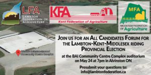 2022 Provincial All Candidates Meeting - Lambton-Kent-Middlesex @ BAI Community Centre Complex