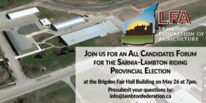 2022 Provincial All Candidates Meeting - Sarnia-Lambton @ Brigden Fairgrounds
