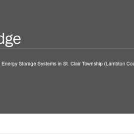 Enbridge Battery Storage project in St Clair Township