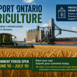 The public comment period regarding the proposed Minister’s Zoning Order to restrict sensitive land uses around the Cargill Sarnia Export Grain Terminal is now open!