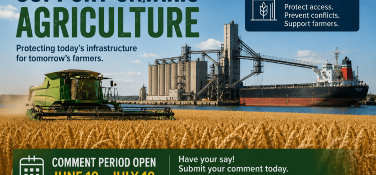 The public comment period regarding the proposed Minister’s Zoning Order to restrict sensitive land uses around the Cargill Sarnia Export Grain Terminal is now open! The public comment period regarding the proposed Minister’s Zoning Order to restrict sensitive land uses around the Cargill Sarnia Export Grain Terminal is now open!
